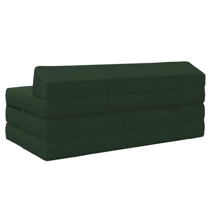 Vouwbare Bankbed Donkergroen 120 x 60 x 49 cm Stof