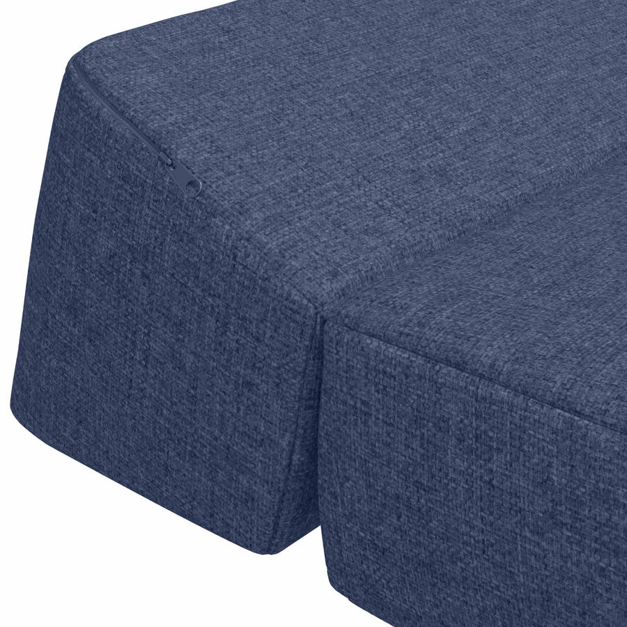 Vouwbare Bankbed Blauw 120 x 60 x 49 cm Stof