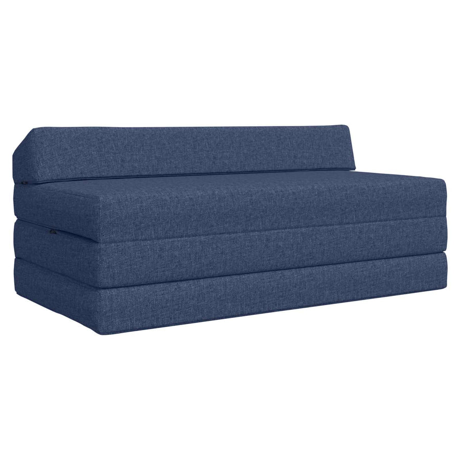 Vouwbare Bankbed Blauw 120 x 60 x 49 cm Stof