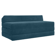 Bankbed blauw 120x60x49 cm stof
