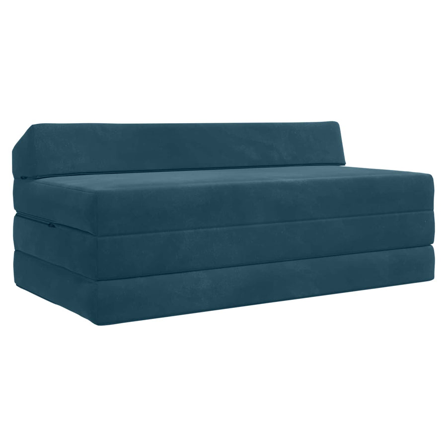 Vouwbare Bankbed Blauw 120 x 60 x 49 cm Stof