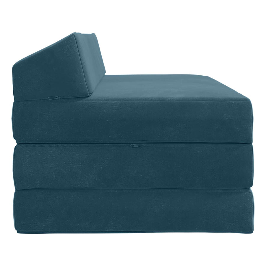 Vouwbare Bankbed Blauw 120 x 60 x 49 cm Stof