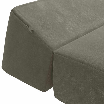 Vouwbare Bankbed Lichtgrijs 120 x 60 x 49 cm Stof