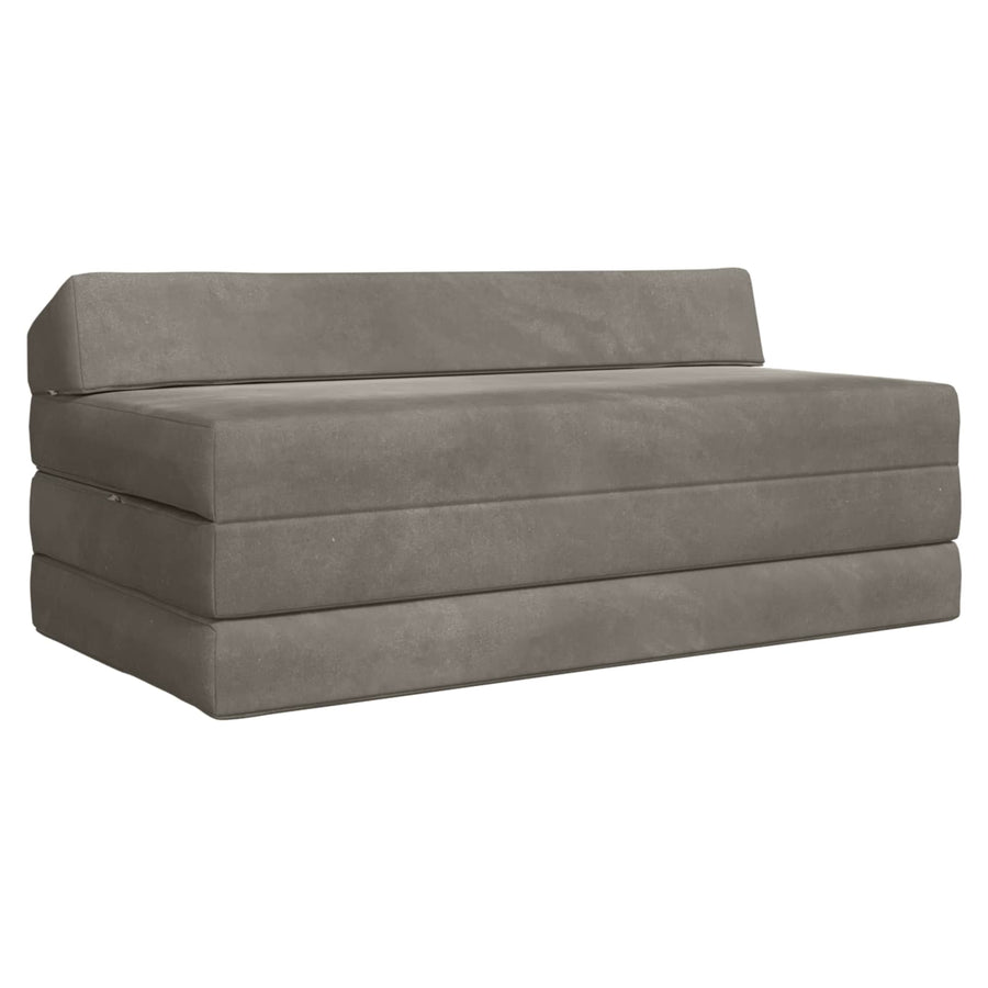 Vouwbare Bankbed Lichtgrijs 120 x 60 x 49 cm Stof