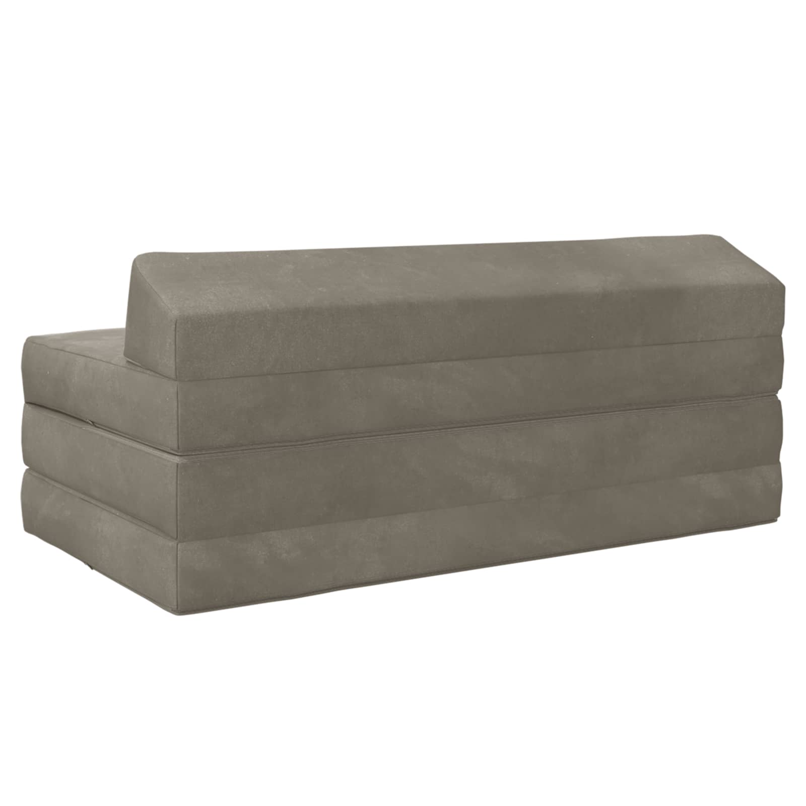 Vouwbare Bankbed Lichtgrijs 120 x 60 x 49 cm Stof