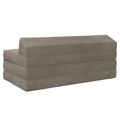 Vouwbare Bankbed Lichtgrijs 120 x 60 x 49 cm Stof