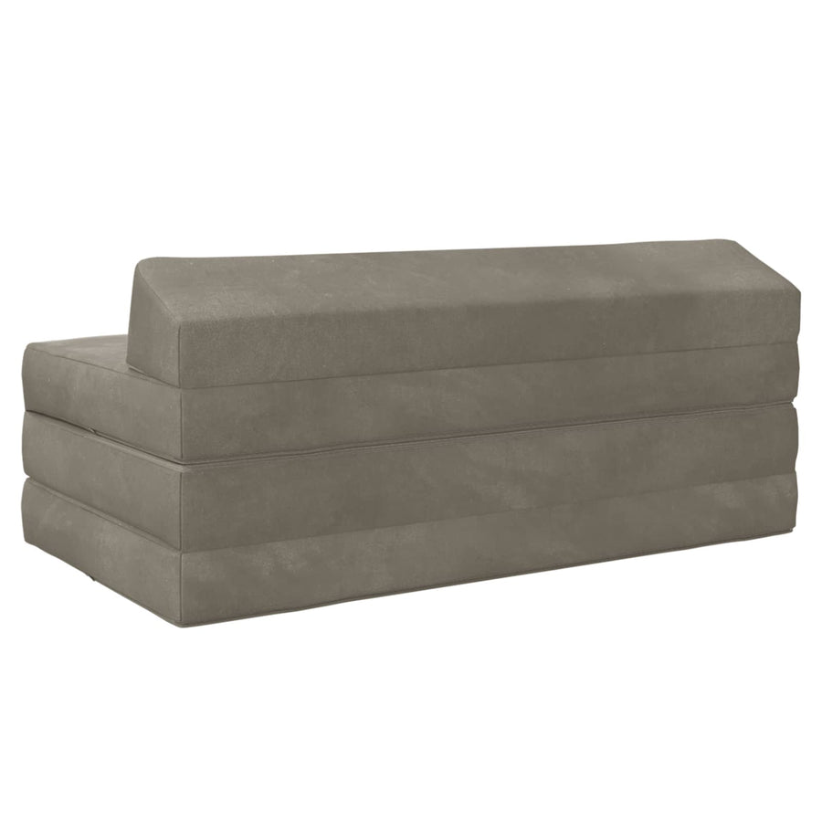 Vouwbare Bankbed Lichtgrijs 120 x 60 x 49 cm Stof