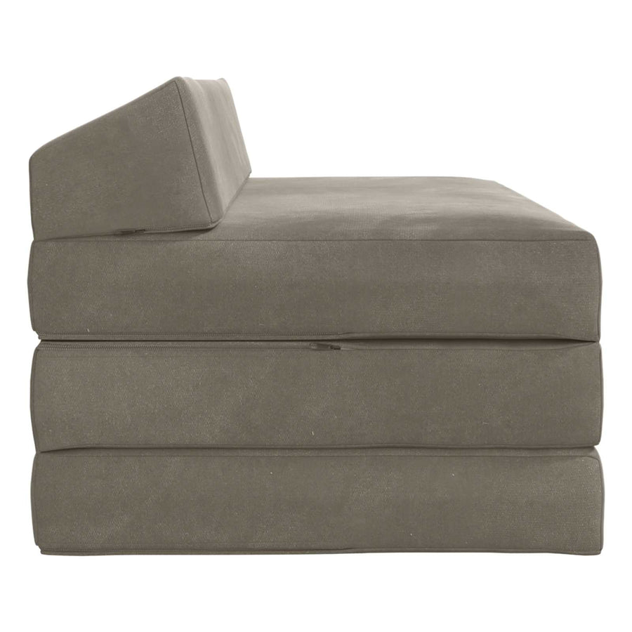 Vouwbare Bankbed Lichtgrijs 120 x 60 x 49 cm Stof