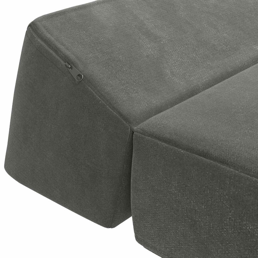 Vouwbare Bankbed Donkergrijs 120 x 60 x 49 cm Stof
