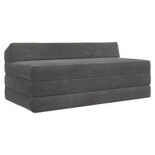Vouwbare Bankbed Donkergrijs 120 x 60 x 49 cm Stof