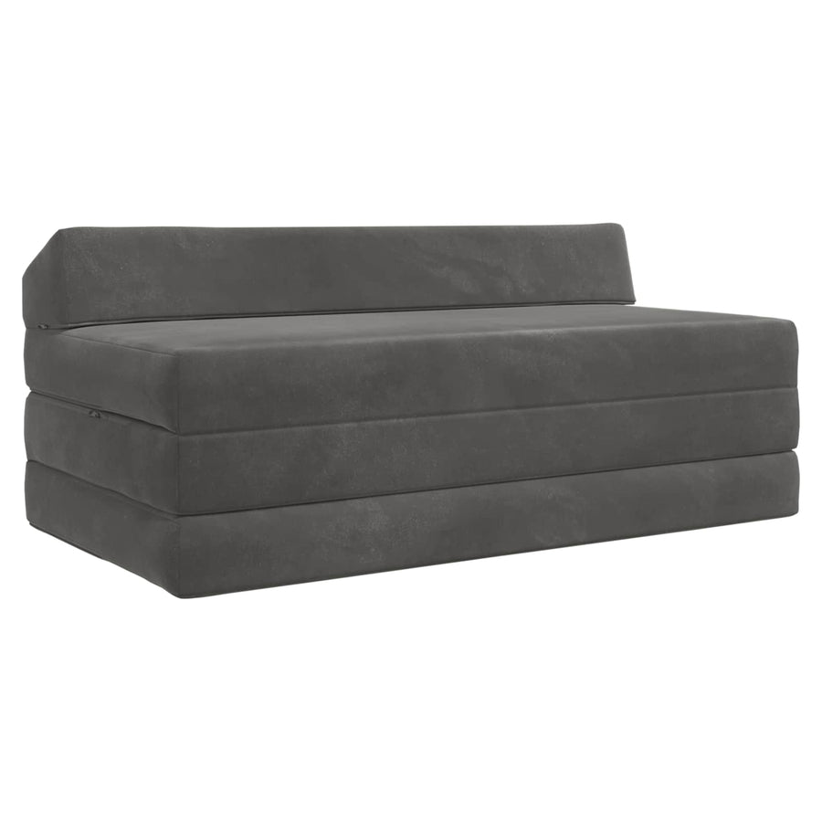Vouwbare Bankbed Donkergrijs 120 x 60 x 49 cm Stof