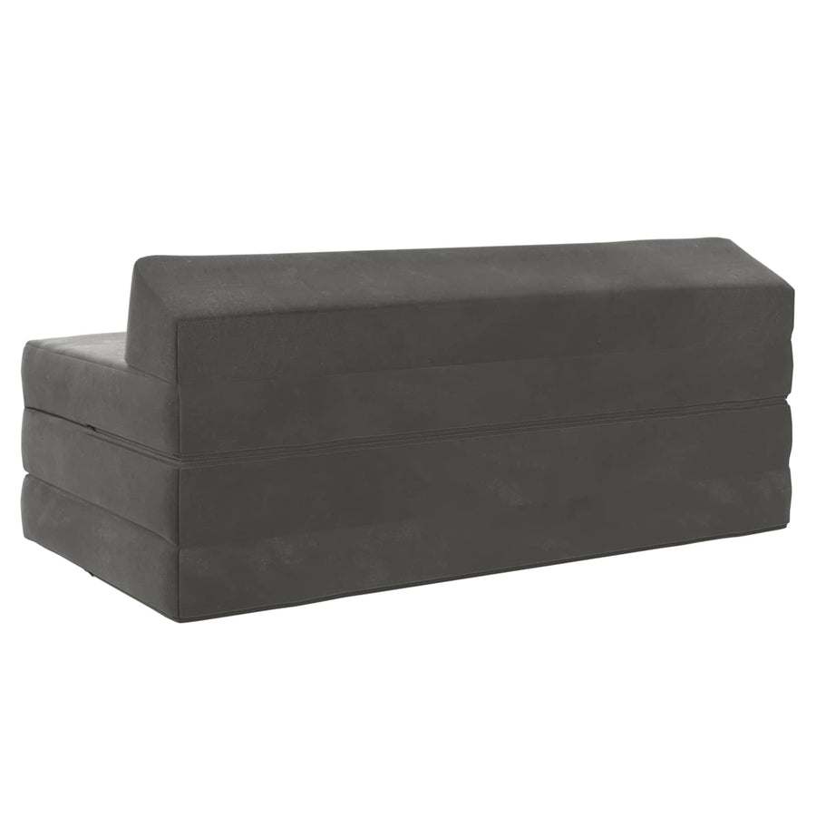 Vouwbare Bankbed Donkergrijs 120 x 60 x 49 cm Stof