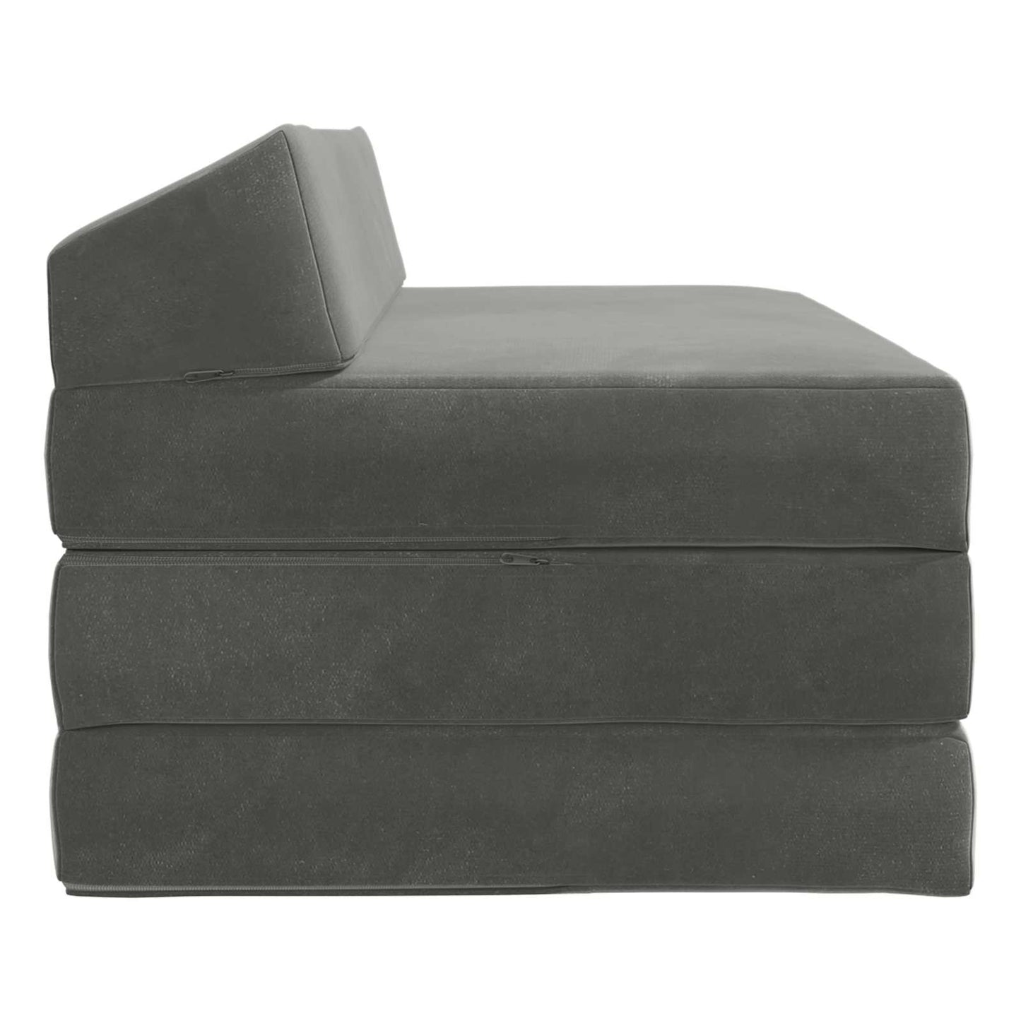 Vouwbare Bankbed Donkergrijs 120 x 60 x 49 cm Stof