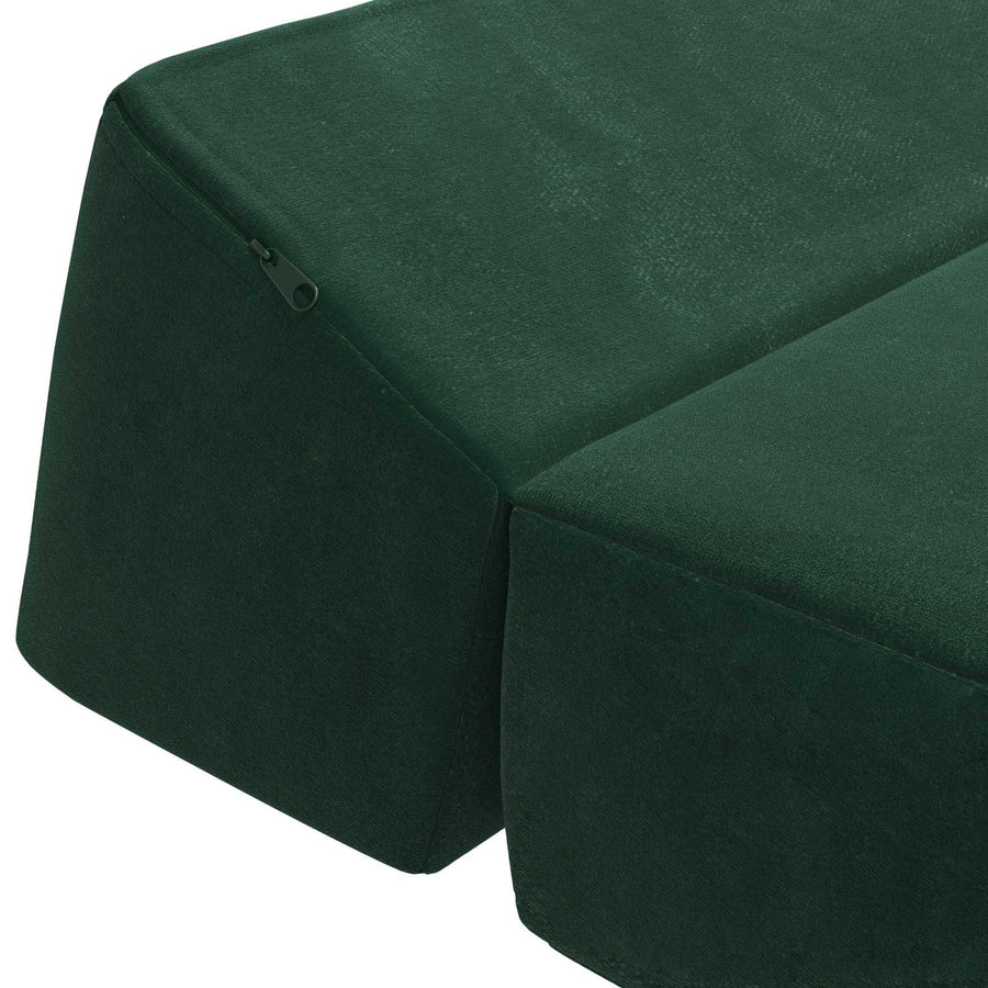Vouwbare Bankbed Donkergroen 120 x 60 x 49 cm Stof