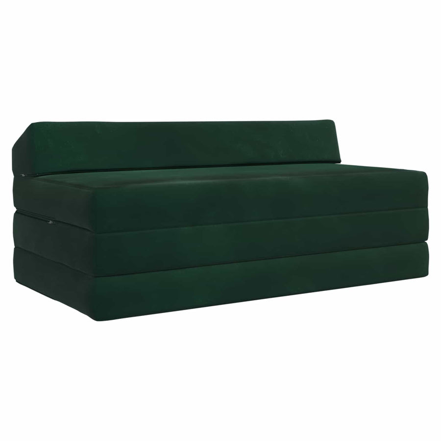 Vouwbare Bankbed Donkergroen 120 x 60 x 49 cm Stof