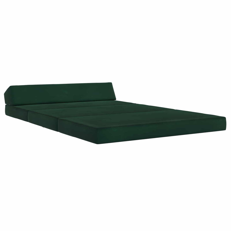 Vouwbare Bankbed Donkergroen 120 x 60 x 49 cm Stof
