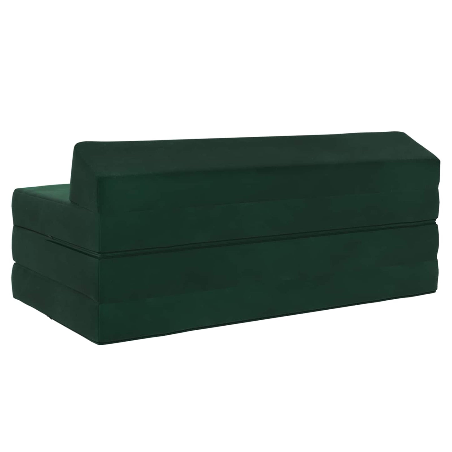 Vouwbare Bankbed Donkergroen 120 x 60 x 49 cm Stof