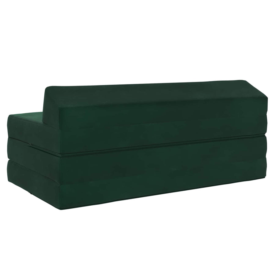 Vouwbare Bankbed Donkergroen 120 x 60 x 49 cm Stof