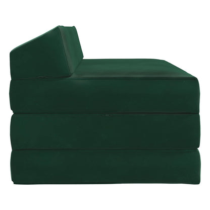 Vouwbare Bankbed Donkergroen 120 x 60 x 49 cm Stof