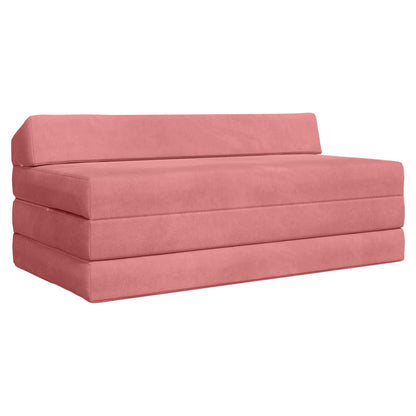 Vouwbare Bankbed Roze 120 x 60 x 49 cm Stof