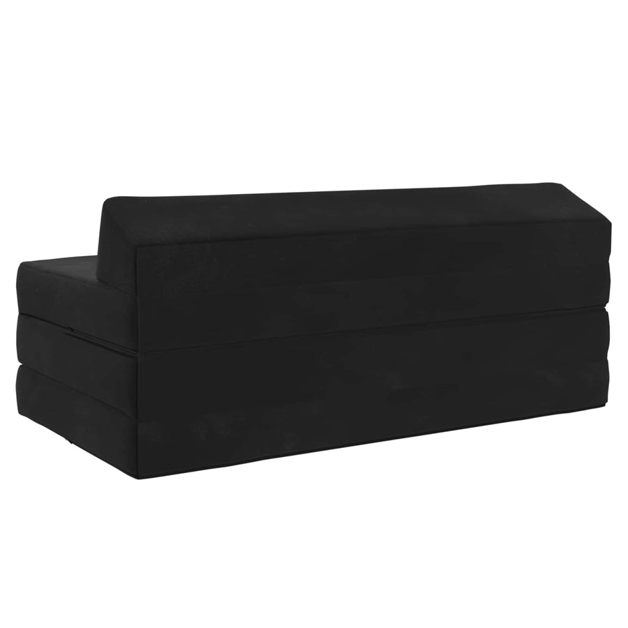 Vouwbare Bankbed Zwart 120 x 60 x 49 cm Stof