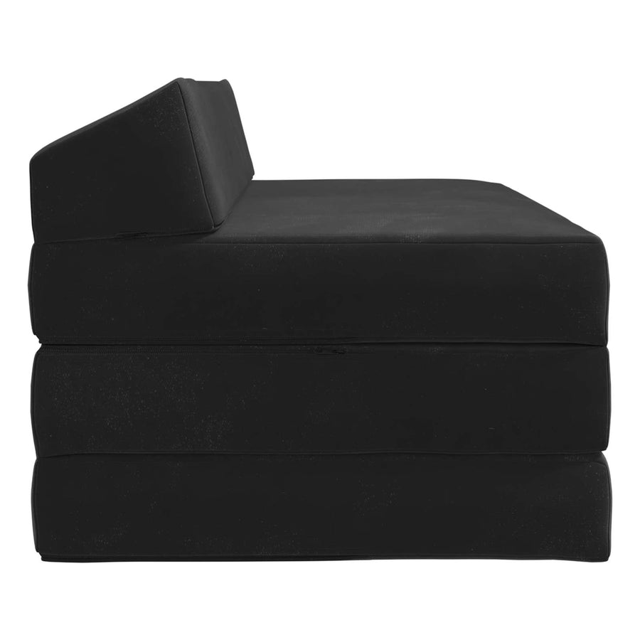 Vouwbare Bankbed Zwart 120 x 60 x 49 cm Stof
