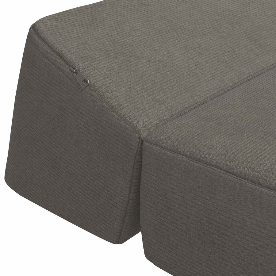 Vouwbare Bankbed Lichtgrijs 120 x 60 x 49 cm Stof