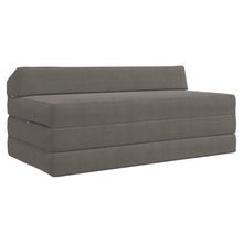 Vouwbare Bankbed Lichtgrijs 120 x 60 x 49 cm Stof