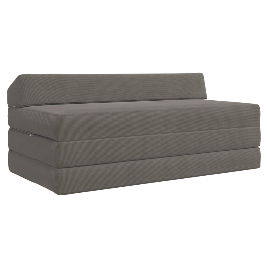 Vouwbare Bankbed Lichtgrijs 120 x 60 x 49 cm Stof