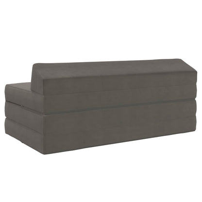 Vouwbare Bankbed Lichtgrijs 120 x 60 x 49 cm Stof