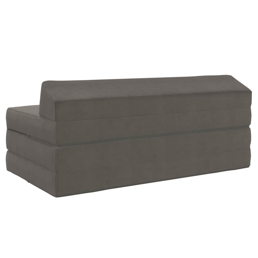 Vouwbare Bankbed Lichtgrijs 120 x 60 x 49 cm Stof
