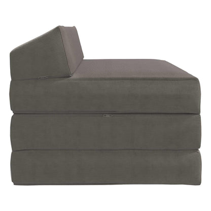 Vouwbare Bankbed Lichtgrijs 120 x 60 x 49 cm Stof