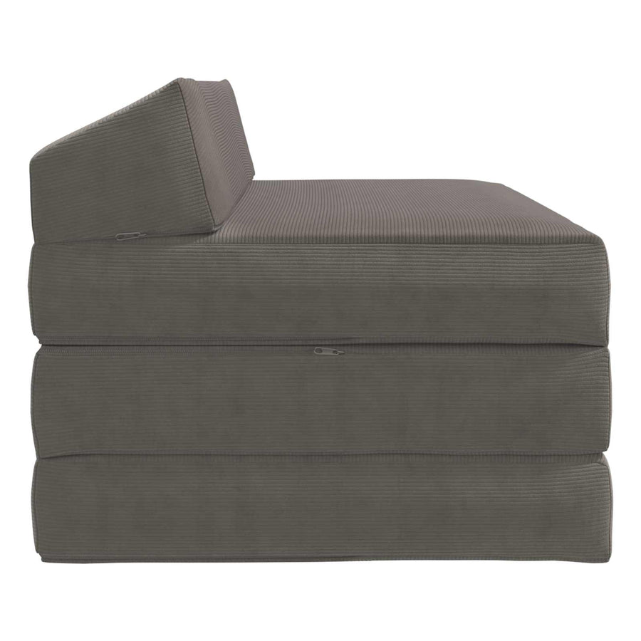 Vouwbare Bankbed Lichtgrijs 120 x 60 x 49 cm Stof