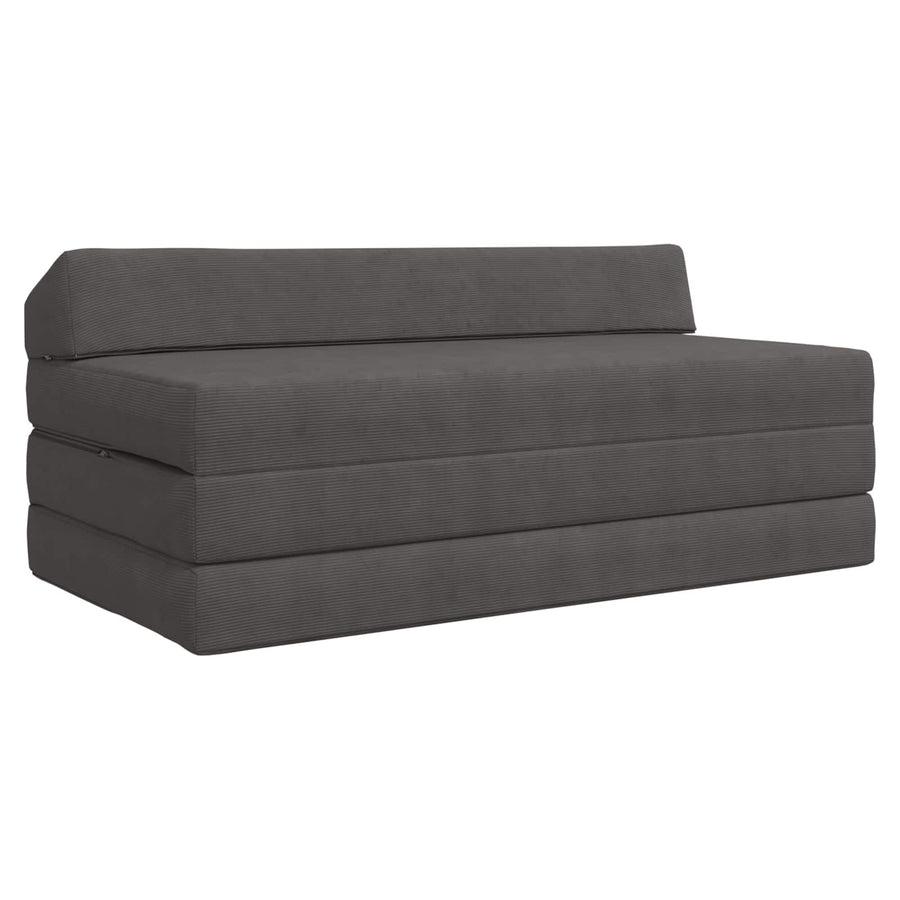 Vouwbare Bankbed Donkergrijs 120 x 60 x 49 cm Stof