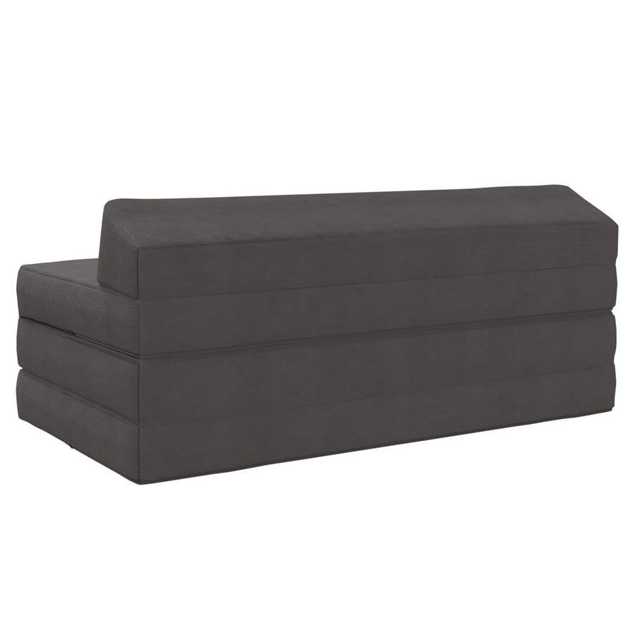 Vouwbare Bankbed Donkergrijs 120 x 60 x 49 cm Stof