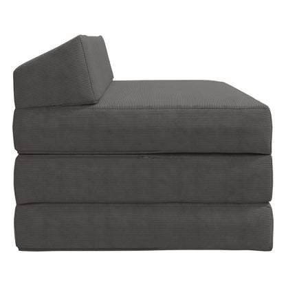 Vouwbare Bankbed Donkergrijs 120 x 60 x 49 cm Stof