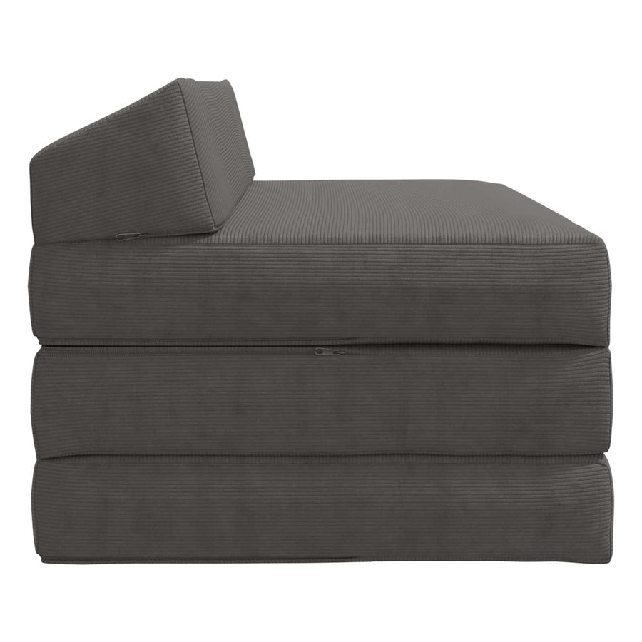 Vouwbare Bankbed Donkergrijs 120 x 60 x 49 cm Stof