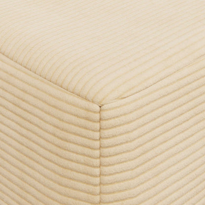 Vouwbare Bankbed Crèmekleurig 120 x 60 x 49 cm Stof
