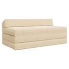 Foldable Sofa Bed Cream 120 x 60 x 49 cm Fabric