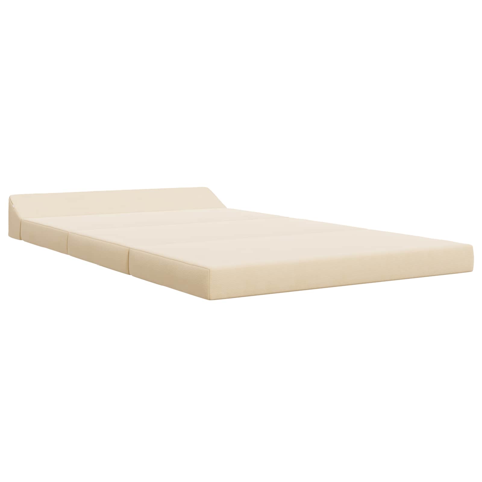 Vouwbare Bankbed Crèmekleurig 120 x 60 x 49 cm Stof