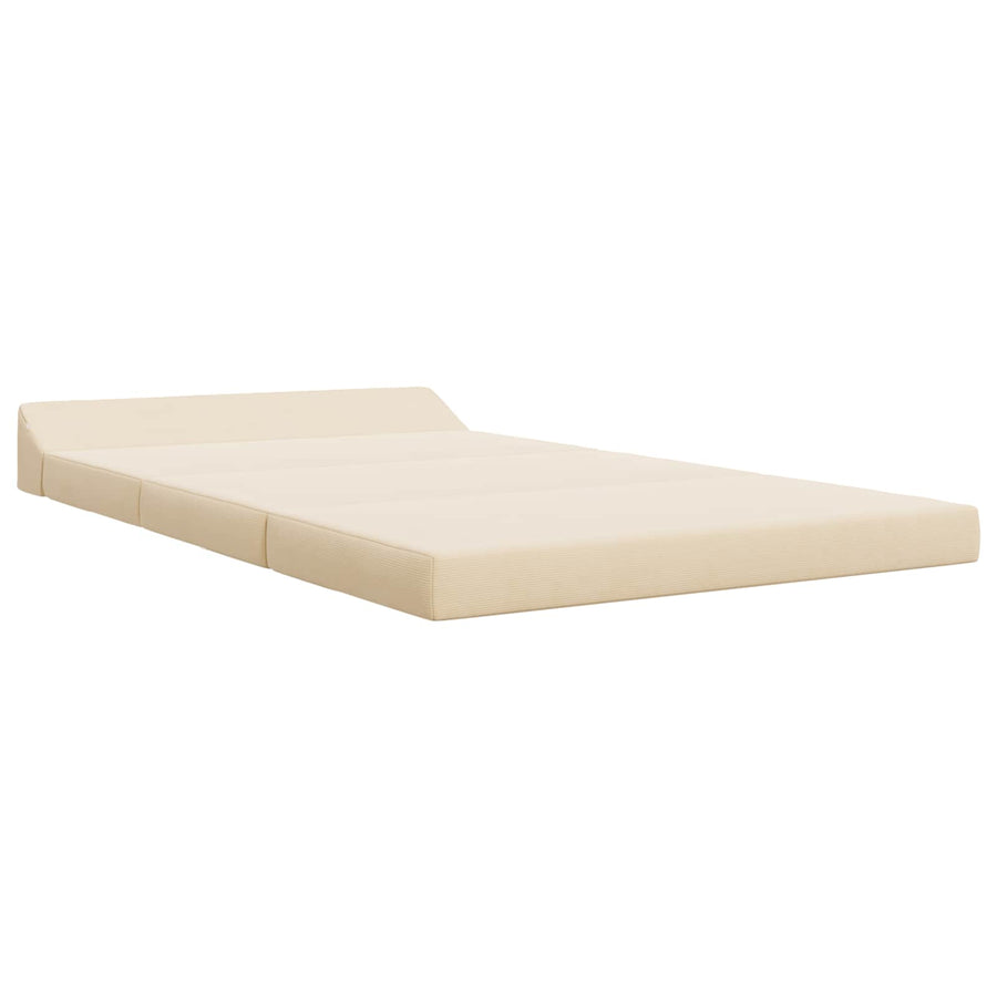 Vouwbare Bankbed Crèmekleurig 120 x 60 x 49 cm Stof