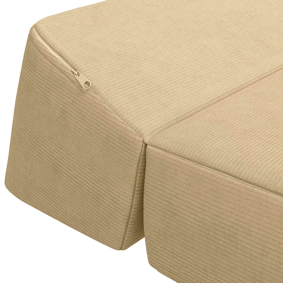 Vouwbare Bankbed Groen Grijs 120 x 60 x 49 cm Stof