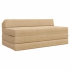Foldable Sofa Bed Green Grey 120 x 60 x 49 cm Fabric