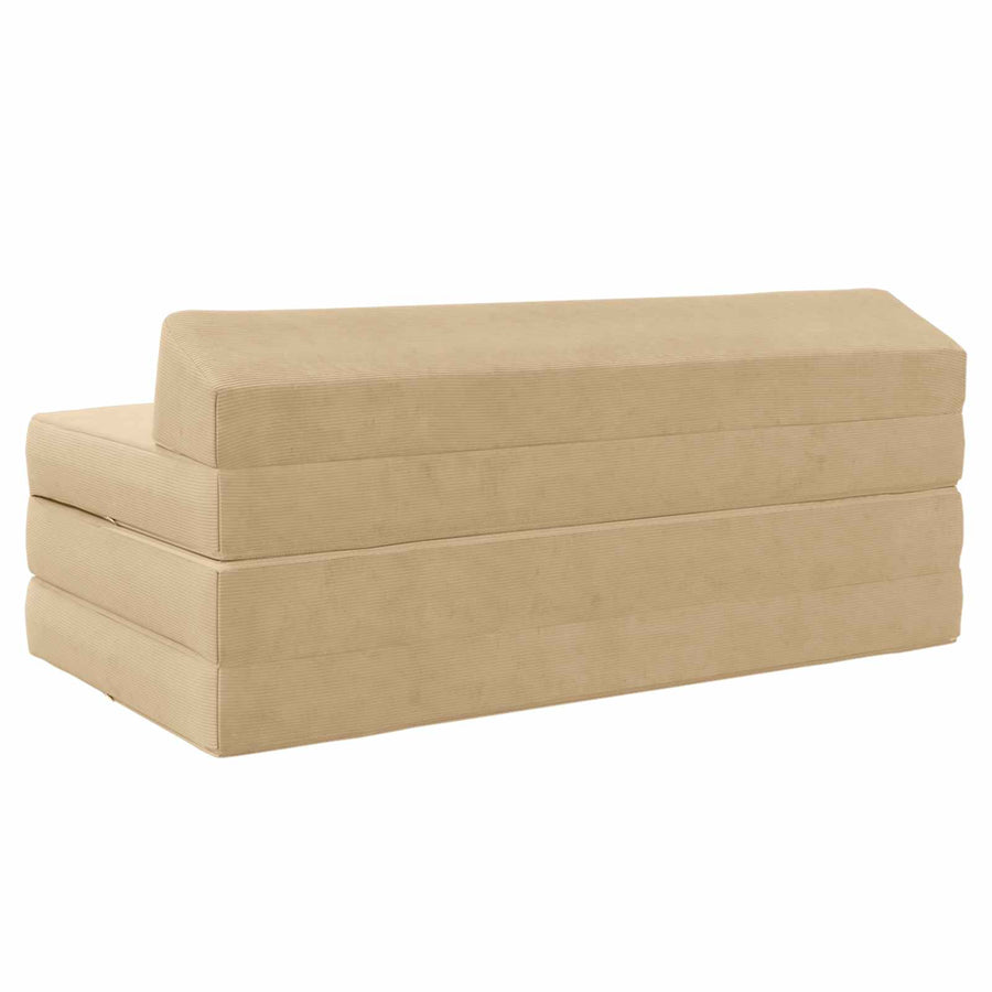 Vouwbare Bankbed Groen Grijs 120 x 60 x 49 cm Stof