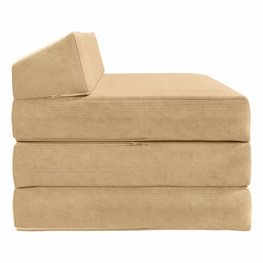 Vouwbare Bankbed Groen Grijs 120 x 60 x 49 cm Stof