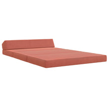 Vouwbare Sofa Bed Matras Rood-oranje 120 x 60 x 49 cm Stof