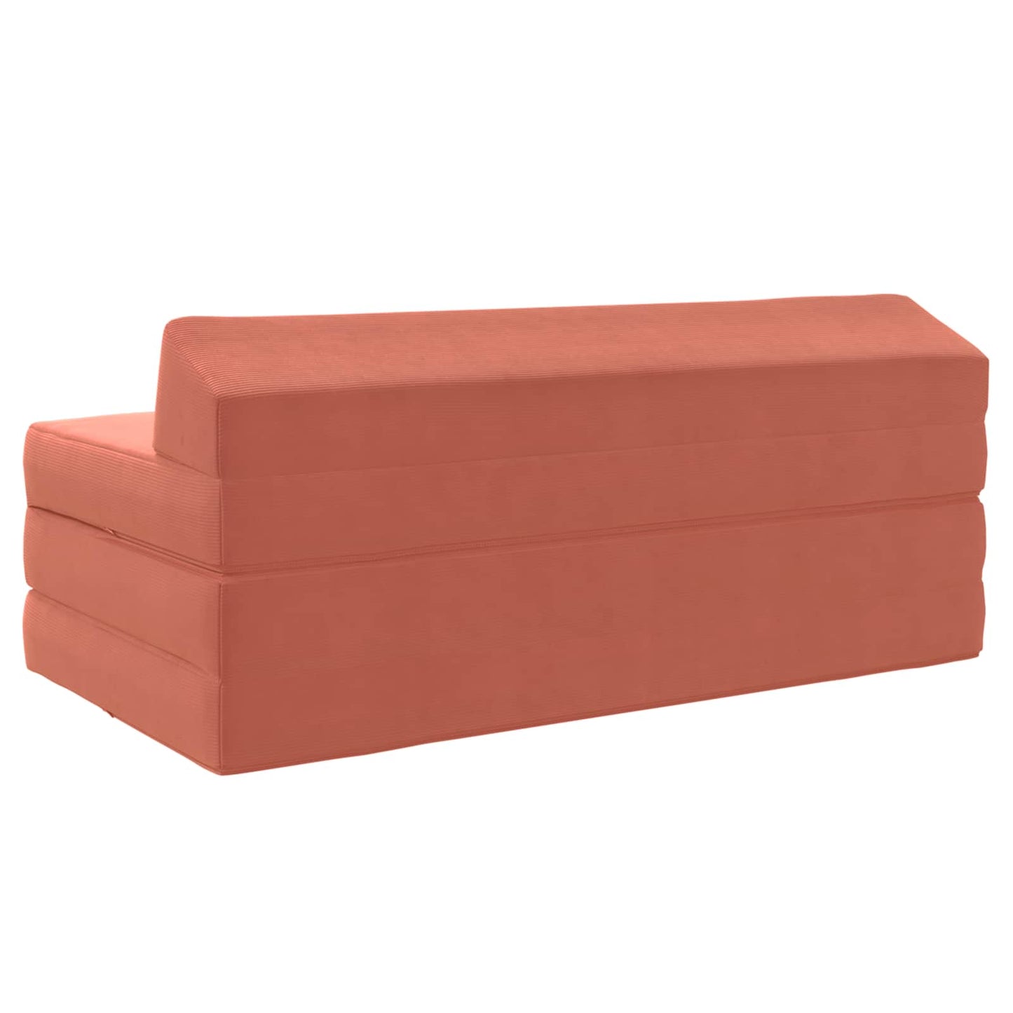 Vouwbare Sofa Bed Matras Rood-oranje 120 x 60 x 49 cm Stof
