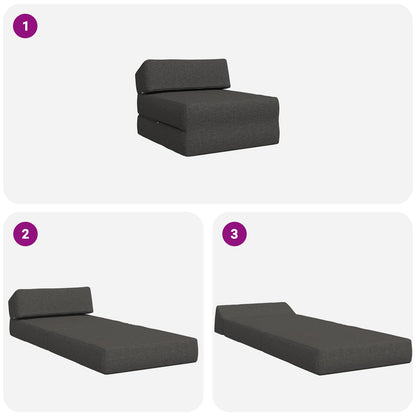 Vouwbare Bankbed Donkergrijs 60 x 70 x 41 cm Stof