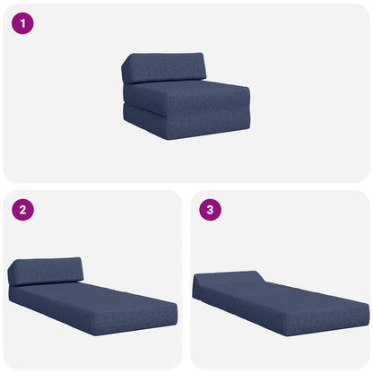 Vouwbare Bankbed Blauw 60 x 70 x 41 cm Stof