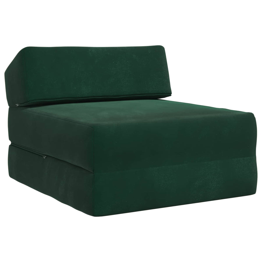 Vouwbare Bankbed Donkergroen 60 x 70 x 41 cm Stof